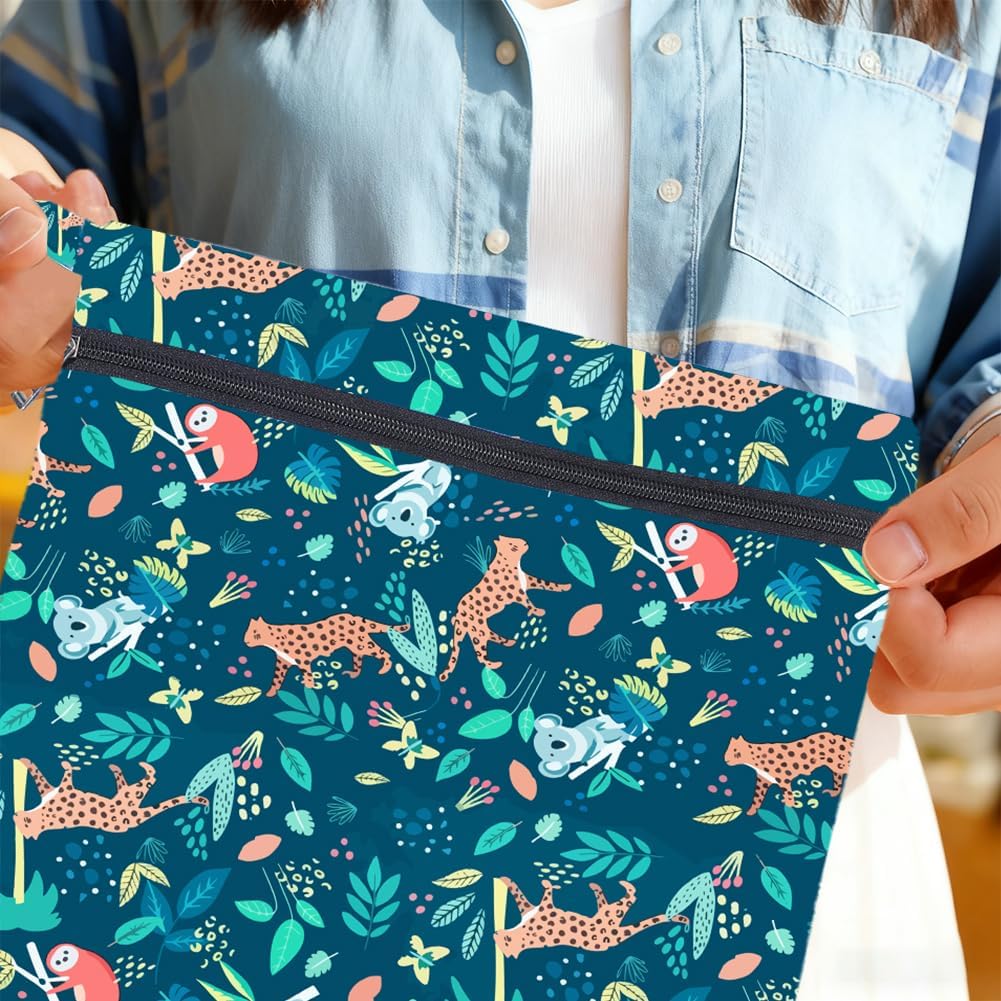 2Pcs 2 Sizes Floral Wet Bag Beach Wet Dry Bags Flower Pattern Polyester Waterproof Sandproof Reusable Storage Zipper Pouches for Friends Swimsuit Travel Dirty Diaper Clothes Birthday Gifts