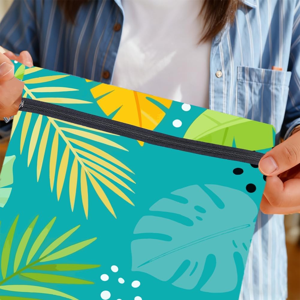 2Pcs 2 Sizes Floral Wet Bag Beach Wet Dry Bags Flower Pattern Polyester Waterproof Sandproof Reusable Storage Zipper Pouches for Friends Swimsuit Travel Dirty Diaper Clothes Birthday Gifts