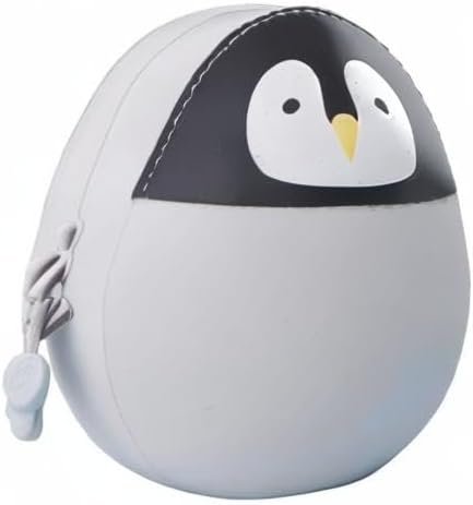PuniLabo Zipper Pouch, Egg-Shaped, 3.8" x 4.7", Gray Cat (A7783-4), Large: 1.3 x 4.7 x 3.8 inches