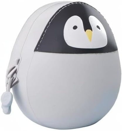 PuniLabo Zipper Pouch, Egg-Shaped, 3.8" x 4.7", Gray Cat (A7783-4), Large: 1.3 x 4.7 x 3.8 inches