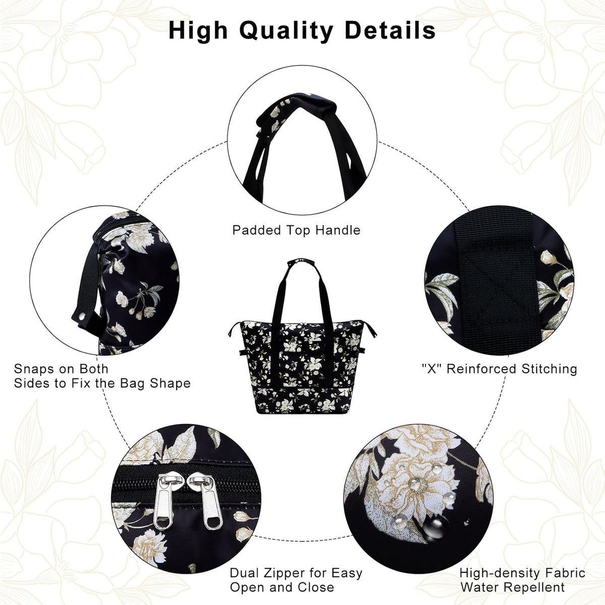 Expandable Duffel Bag for Women with Trolley Sleeve/Wet Pocket Weekender Travel Tote Large Carry On Overnight Luggage