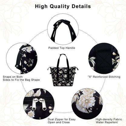 Expandable Duffel Bag for Women with Trolley Sleeve/Wet Pocket Weekender Travel Tote Large Carry On Overnight Luggage