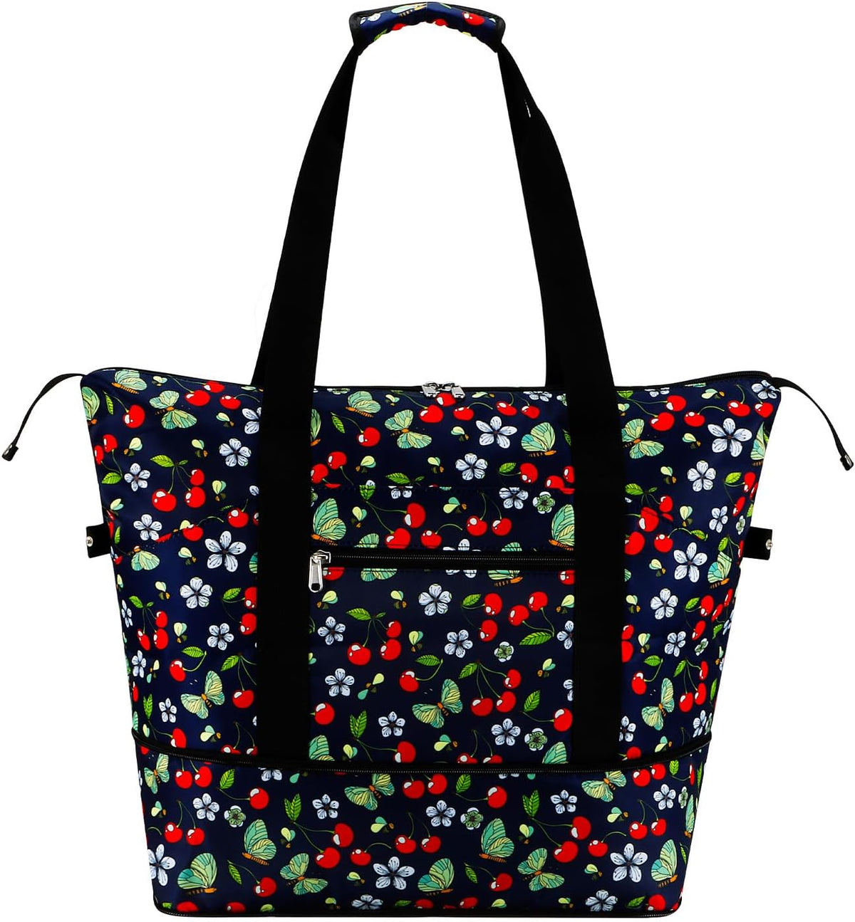 Expandable Duffel Bag for Women with Trolley Sleeve/Wet Pocket Weekender Travel Tote Large Carry On Overnight Luggage