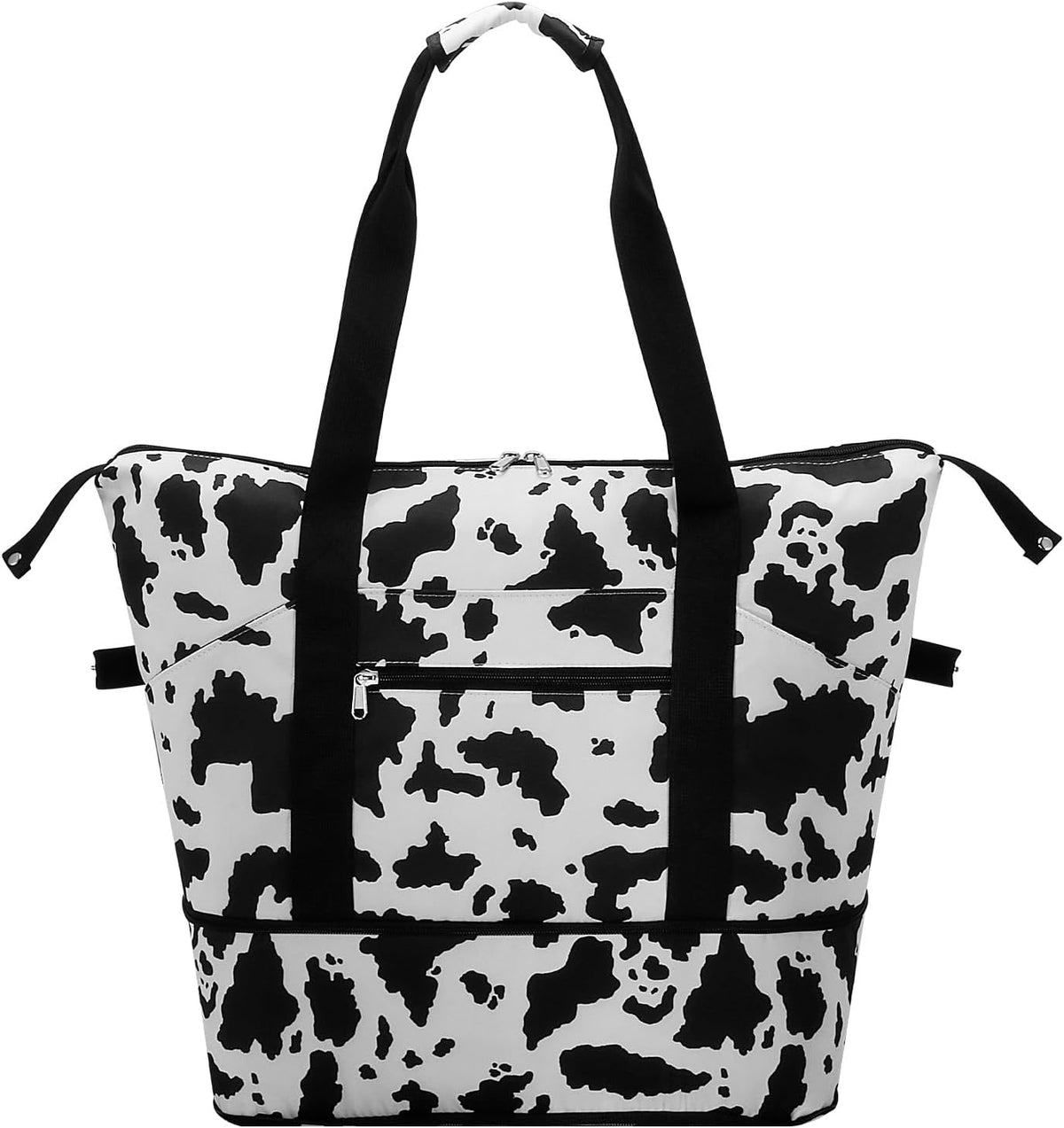 Expandable Duffel Bag for Women with Trolley Sleeve/Wet Pocket Weekender Travel Tote Large Carry On Overnight Luggage