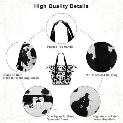 Expandable Duffel Bag for Women with Trolley Sleeve/Wet Pocket Weekender Travel Tote Large Carry On Overnight Luggage