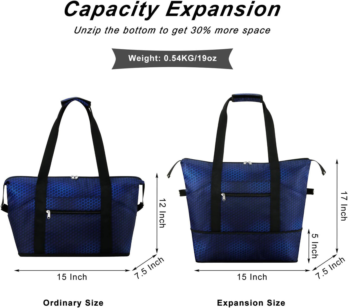 Expandable Duffel Bag for Women with Trolley Sleeve/Wet Pocket Weekender Travel Tote Large Carry On Overnight Luggage