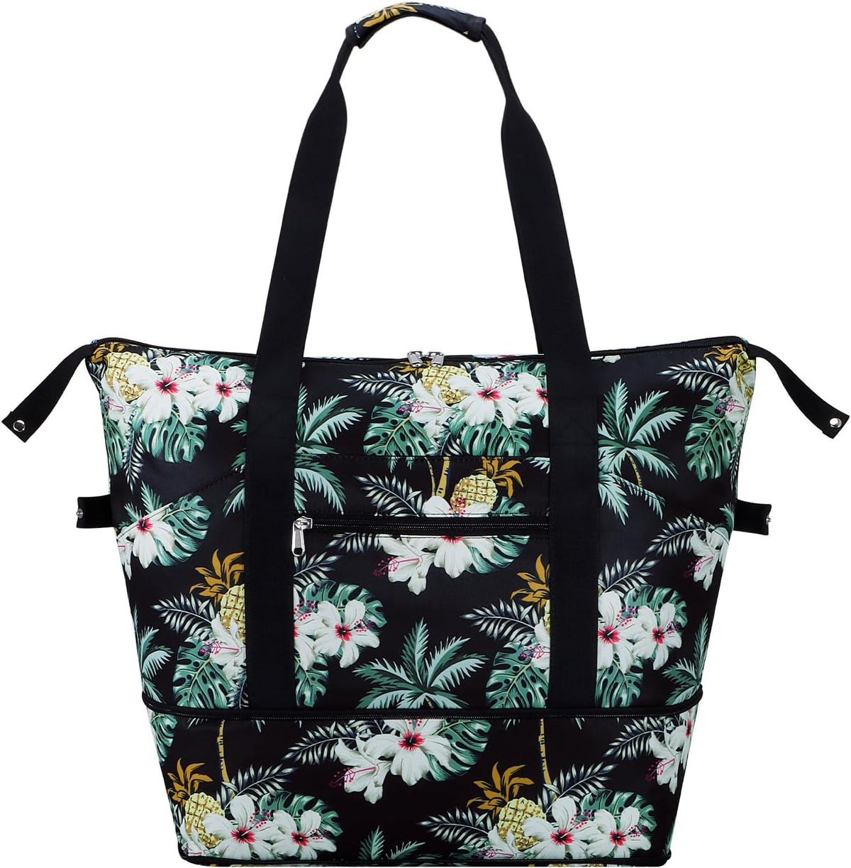 Expandable Duffel Bag for Women with Trolley Sleeve/Wet Pocket Weekender Travel Tote Large Carry On Overnight Luggage