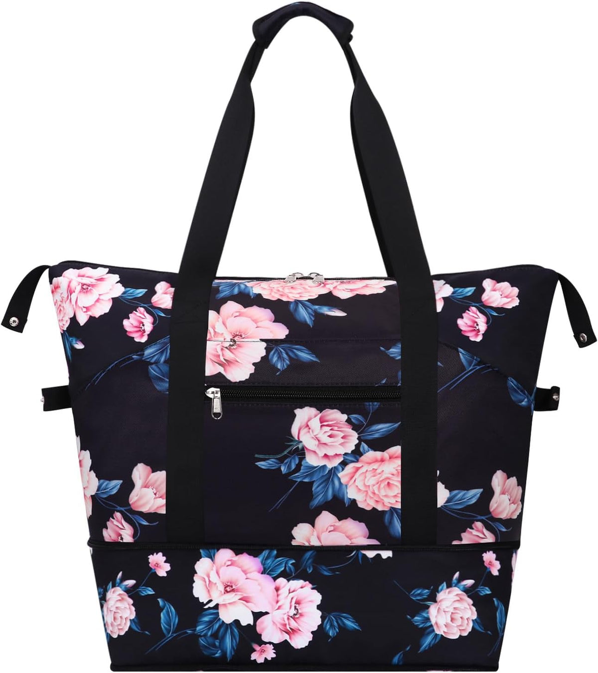 Expandable Duffel Bag for Women with Trolley Sleeve/Wet Pocket Weekender Travel Tote Large Carry On Overnight Luggage
