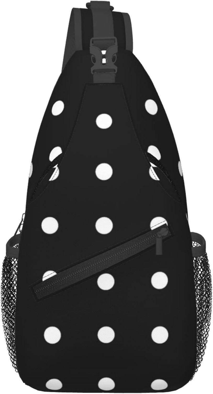 Ultra Lightweight Sling Shoulder Backpack Shoulder Chest Crossbody Bag Multipurpose Anti-Theft Daypack for Hiking Cycling Camping Travel, Boobs Breasts Print White Bookbag
