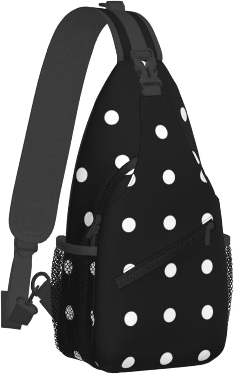 Ultra Lightweight Sling Shoulder Backpack Shoulder Chest Crossbody Bag Multipurpose Anti-Theft Daypack for Hiking Cycling Camping Travel, Boobs Breasts Print White Bookbag
