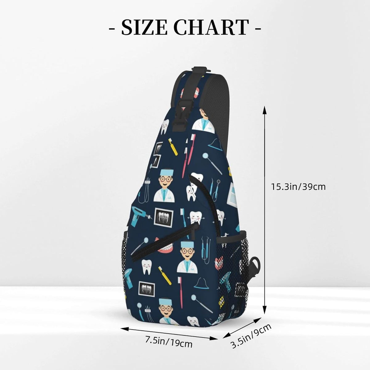 Ultra Lightweight Sling Shoulder Backpack Shoulder Chest Crossbody Bag Multipurpose Anti-Theft Daypack for Hiking Cycling Camping Travel, Boobs Breasts Print White Bookbag