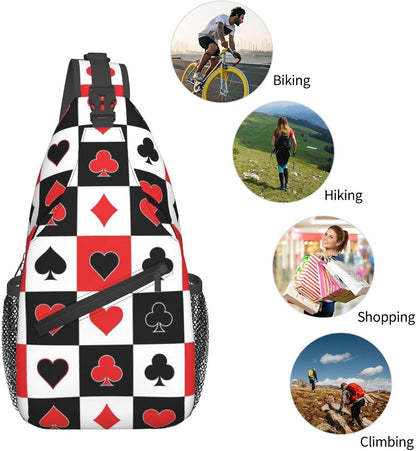 Ultra Lightweight Sling Shoulder Backpack Shoulder Chest Crossbody Bag Multipurpose Anti-Theft Daypack for Hiking Cycling Camping Travel, Boobs Breasts Print White Bookbag
