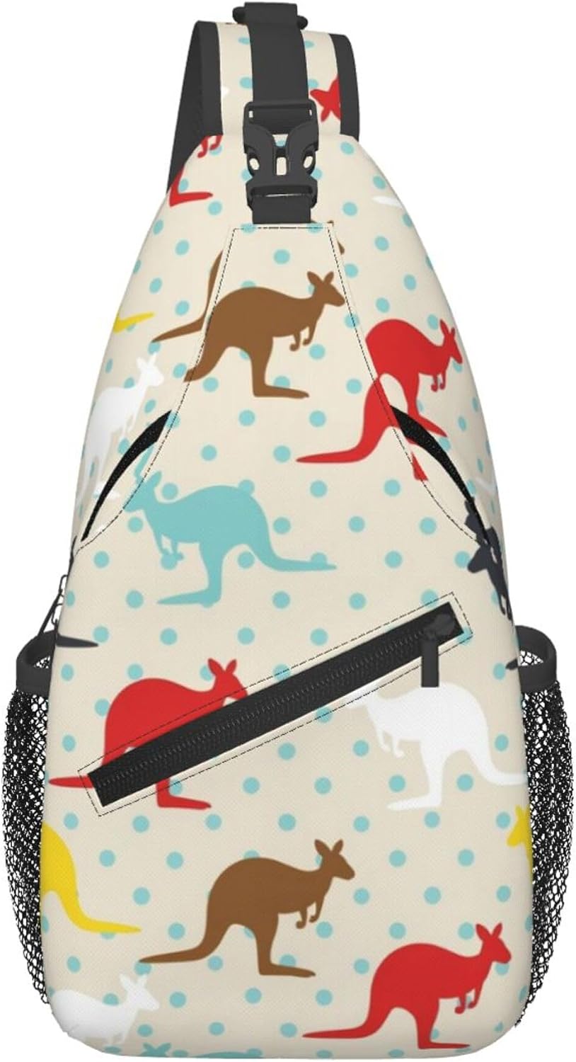 Ultra Lightweight Sling Shoulder Backpack Shoulder Chest Crossbody Bag Multipurpose Anti-Theft Daypack for Hiking Cycling Camping Travel, Boobs Breasts Print White Bookbag