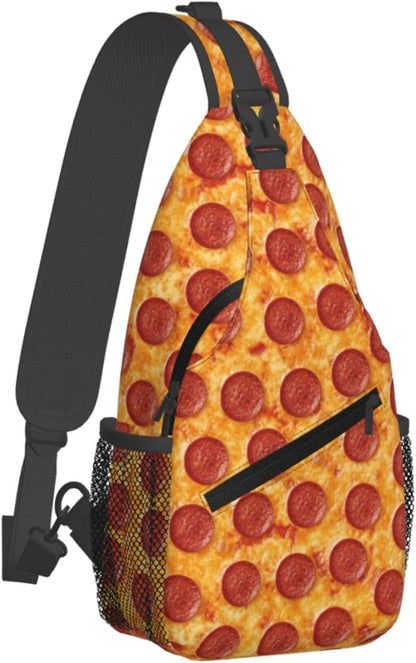Ultra Lightweight Sling Shoulder Backpack Shoulder Chest Crossbody Bag Multipurpose Anti-Theft Daypack for Hiking Cycling Camping Travel, Boobs Breasts Print White Bookbag