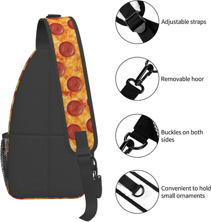 Ultra Lightweight Sling Shoulder Backpack Shoulder Chest Crossbody Bag Multipurpose Anti-Theft Daypack for Hiking Cycling Camping Travel, Boobs Breasts Print White Bookbag