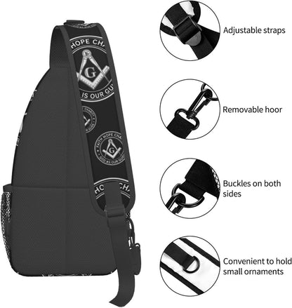 Ultra Lightweight Sling Shoulder Backpack Shoulder Chest Crossbody Bag Multipurpose Anti-Theft Daypack for Hiking Cycling Camping Travel, Boobs Breasts Print White Bookbag