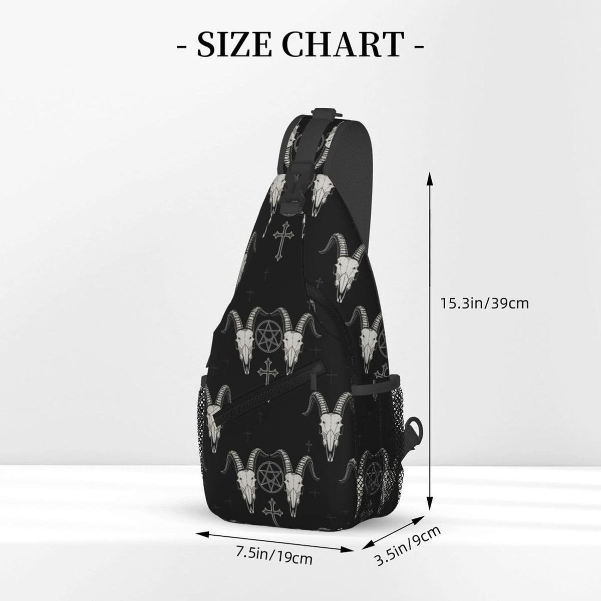 Ultra Lightweight Sling Shoulder Backpack Shoulder Chest Crossbody Bag Multipurpose Anti-Theft Daypack for Hiking Cycling Camping Travel, Boobs Breasts Print White Bookbag