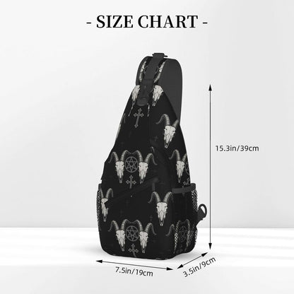 Ultra Lightweight Sling Shoulder Backpack Shoulder Chest Crossbody Bag Multipurpose Anti-Theft Daypack for Hiking Cycling Camping Travel, Boobs Breasts Print White Bookbag