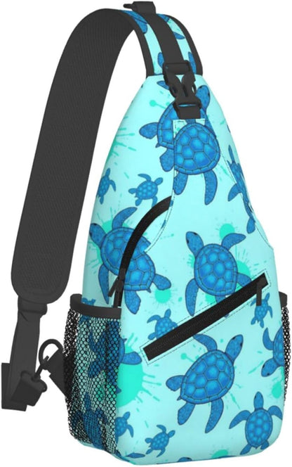Ultra Lightweight Sling Shoulder Backpack Shoulder Chest Crossbody Bag Multipurpose Anti-Theft Daypack for Hiking Cycling Camping Travel, Boobs Breasts Print White Bookbag