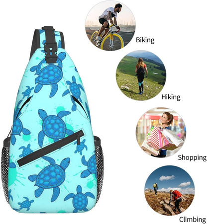 Ultra Lightweight Sling Shoulder Backpack Shoulder Chest Crossbody Bag Multipurpose Anti-Theft Daypack for Hiking Cycling Camping Travel, Boobs Breasts Print White Bookbag