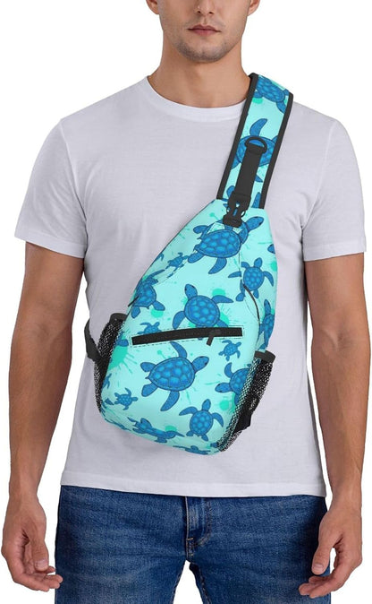 Ultra Lightweight Sling Shoulder Backpack Shoulder Chest Crossbody Bag Multipurpose Anti-Theft Daypack for Hiking Cycling Camping Travel, Boobs Breasts Print White Bookbag
