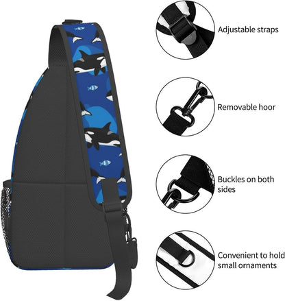 Ultra Lightweight Sling Shoulder Backpack Shoulder Chest Crossbody Bag Multipurpose Anti-Theft Daypack for Hiking Cycling Camping Travel, Boobs Breasts Print White Bookbag