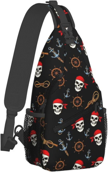Ultra Lightweight Sling Shoulder Backpack Shoulder Chest Crossbody Bag Multipurpose Anti-Theft Daypack for Hiking Cycling Camping Travel, Boobs Breasts Print White Bookbag