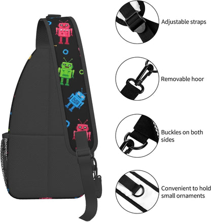 Ultra Lightweight Sling Shoulder Backpack Shoulder Chest Crossbody Bag Multipurpose Anti-Theft Daypack for Hiking Cycling Camping Travel, Boobs Breasts Print White Bookbag