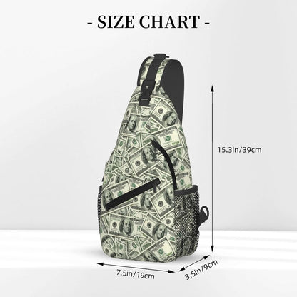 Ultra Lightweight Sling Shoulder Backpack Shoulder Chest Crossbody Bag Multipurpose Anti-Theft Daypack for Hiking Cycling Camping Travel, Boobs Breasts Print White Bookbag