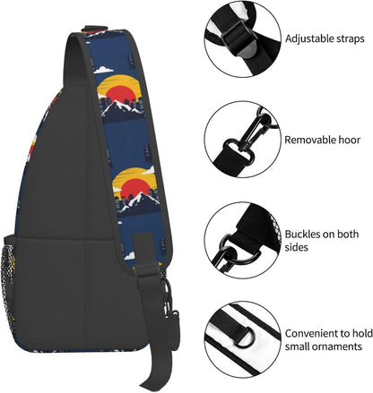 Ultra Lightweight Sling Shoulder Backpack Shoulder Chest Crossbody Bag Multipurpose Anti-Theft Daypack for Hiking Cycling Camping Travel, Boobs Breasts Print White Bookbag