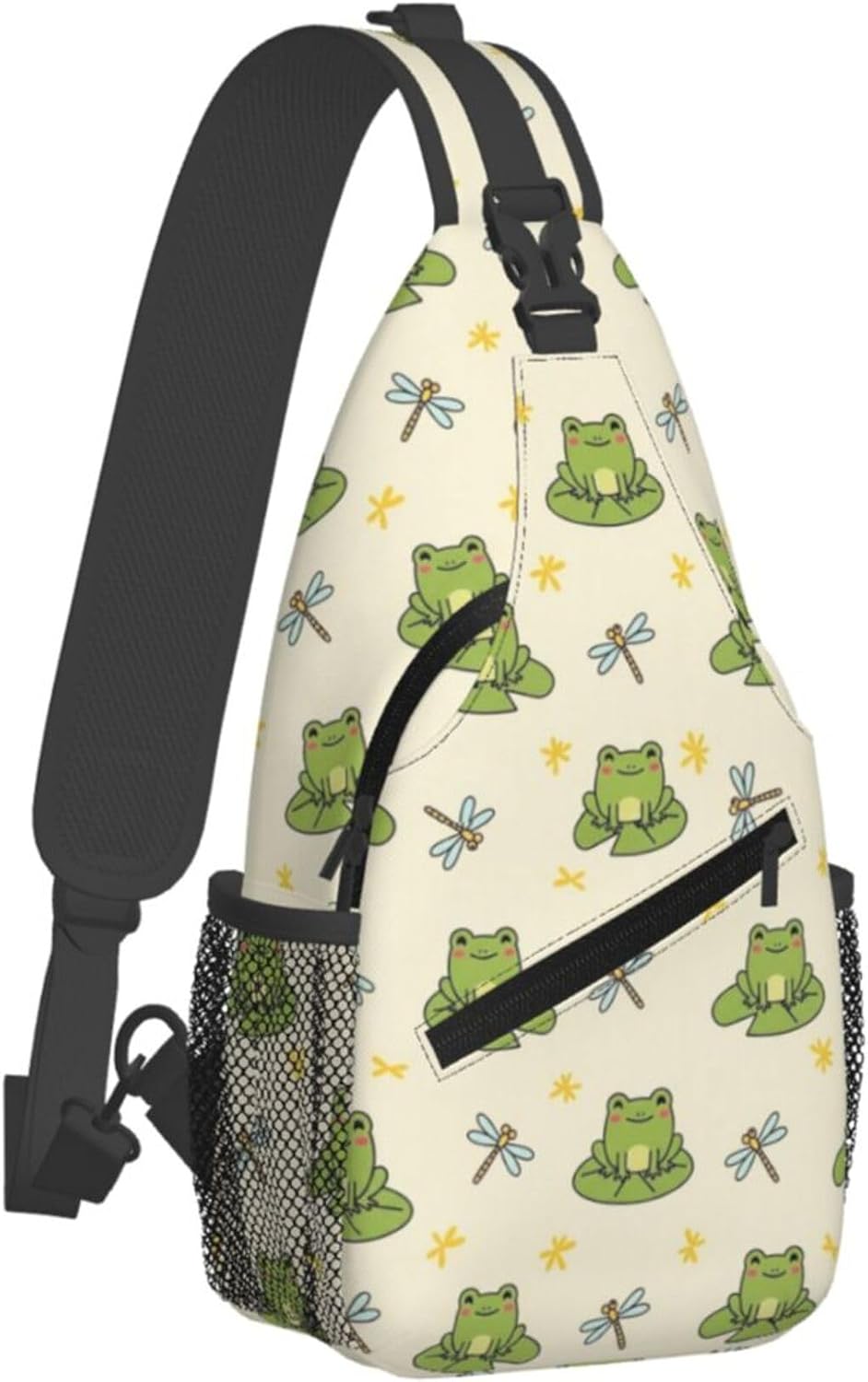 Ultra Lightweight Sling Shoulder Backpack Shoulder Chest Crossbody Bag Multipurpose Anti-Theft Daypack for Hiking Cycling Camping Travel, Boobs Breasts Print White Bookbag