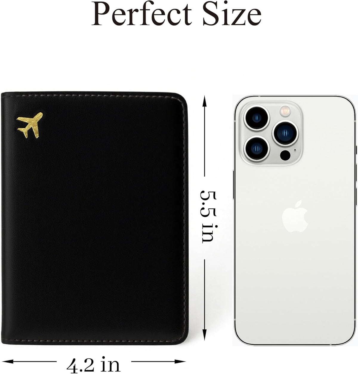 Passport Holder for Travel, RFID Blocking Waterproof PU Leather Travel Passport Cover Case Wallet