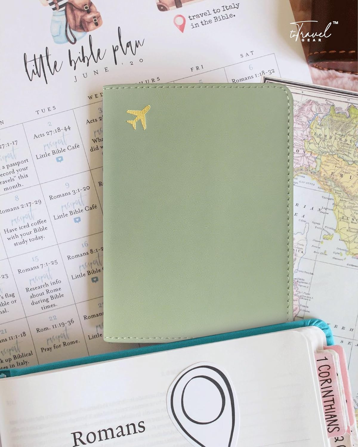 Passport Holder for Travel, RFID Blocking Waterproof PU Leather Travel Passport Cover Case Wallet