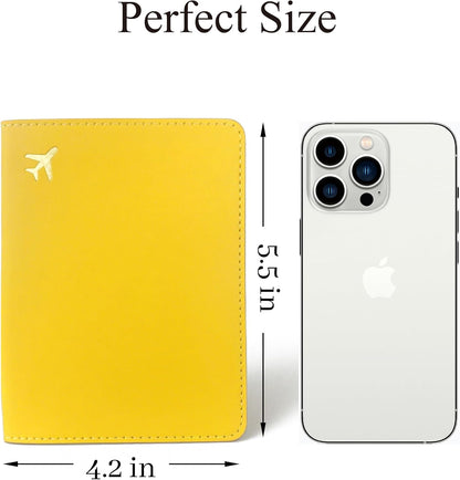 Passport Holder for Travel, RFID Blocking Waterproof PU Leather Travel Passport Cover Case Wallet