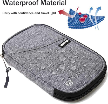 Passport Holder for Travel, Rfid Blocking Passport Wallet Travel Wallet Waterproof Case for Cards Passport Case, Travel Document Organizer Credit Cards Case Rfid Passport Holder for Travel
