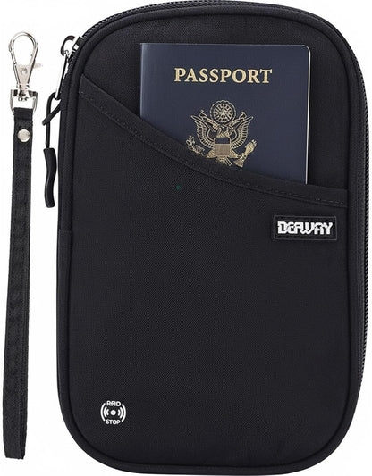 Passport Holder for Travel, Rfid Blocking Passport Wallet Travel Wallet Waterproof Case for Cards Passport Case, Travel Document Organizer Credit Cards Case Rfid Passport Holder for Travel