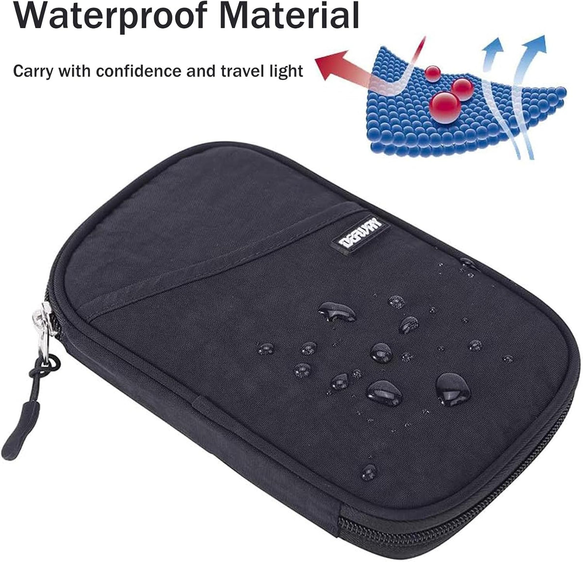 Passport Holder for Travel, Rfid Blocking Passport Wallet Travel Wallet Waterproof Case for Cards Passport Case, Travel Document Organizer Credit Cards Case Rfid Passport Holder for Travel