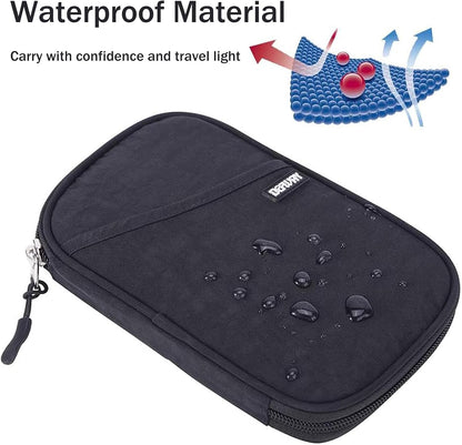 Passport Holder for Travel, Rfid Blocking Passport Wallet Travel Wallet Waterproof Case for Cards Passport Case, Travel Document Organizer Credit Cards Case Rfid Passport Holder for Travel