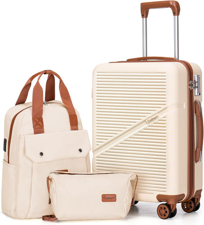 Carry On Luggage 22x14x9 Airline Approved, 20 Inch Carry on Suitcases with Wheels, ABS Lightweight Carry-on Luggage, Travel Suitcase Set with Wheels and TSA Lock
