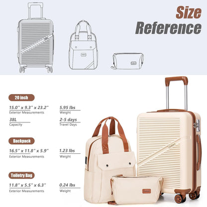 Carry On Luggage 22x14x9 Airline Approved, 20 Inch Carry on Suitcases with Wheels, ABS Lightweight Carry-on Luggage, Travel Suitcase Set with Wheels and TSA Lock