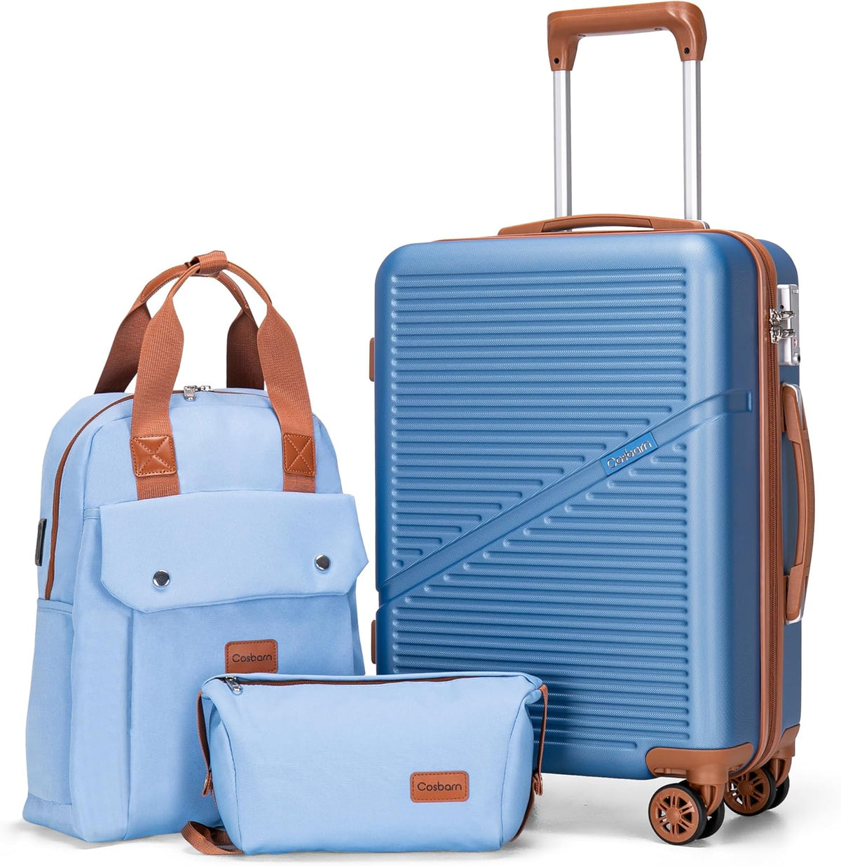 Carry On Luggage 22x14x9 Airline Approved, 20 Inch Carry on Suitcases with Wheels, ABS Lightweight Carry-on Luggage, Travel Suitcase Set with Wheels and TSA Lock
