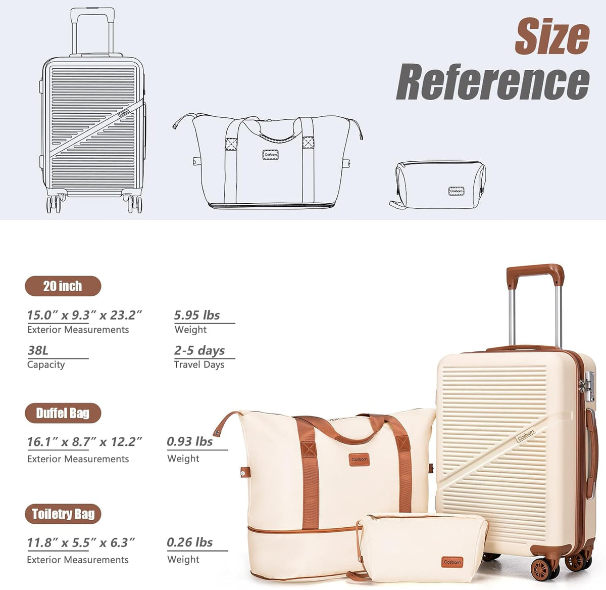 Carry On Luggage 22x14x9 Airline Approved, 20 Inch Carry on Suitcases with Wheels, ABS Lightweight Carry-on Luggage, Travel Suitcase Set with Wheels and TSA Lock