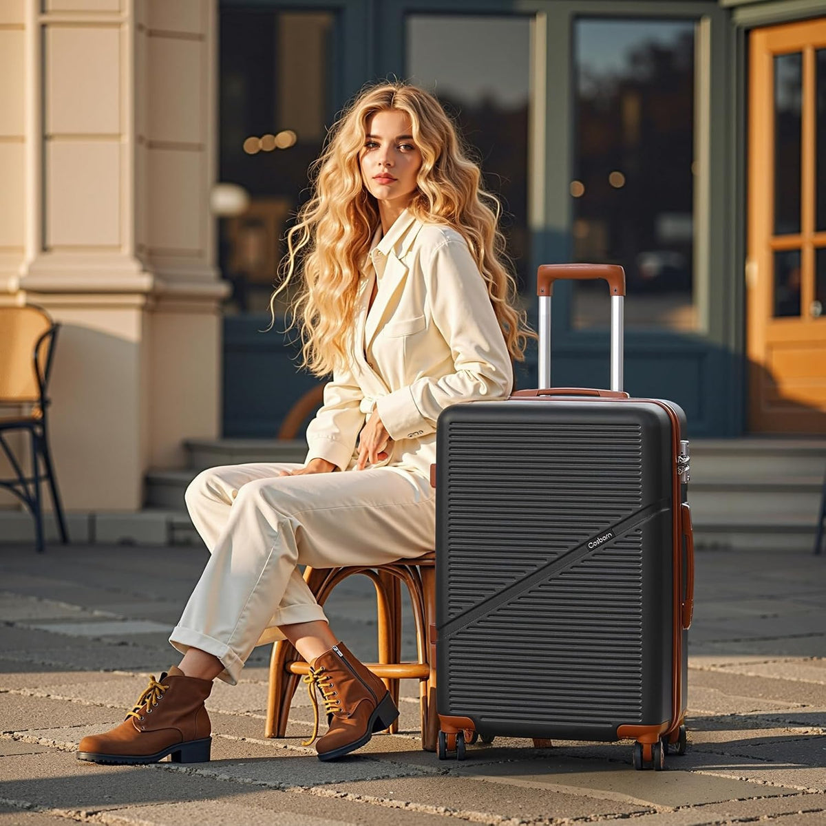 Carry On Luggage 22x14x9 Airline Approved, 20 Inch Carry on Suitcases with Wheels, ABS Lightweight Carry-on Luggage, Travel Suitcase Set with Wheels and TSA Lock