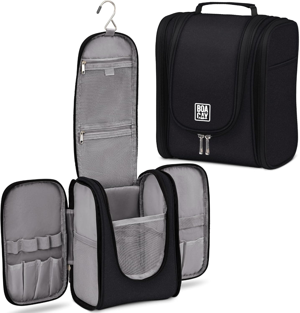 Hanging Travel Toiletry Bag for Women and Men, Makeup Bag, Bathroom & Shower Organizer Kit for Accessories, Cosmetics, Travel Essentials