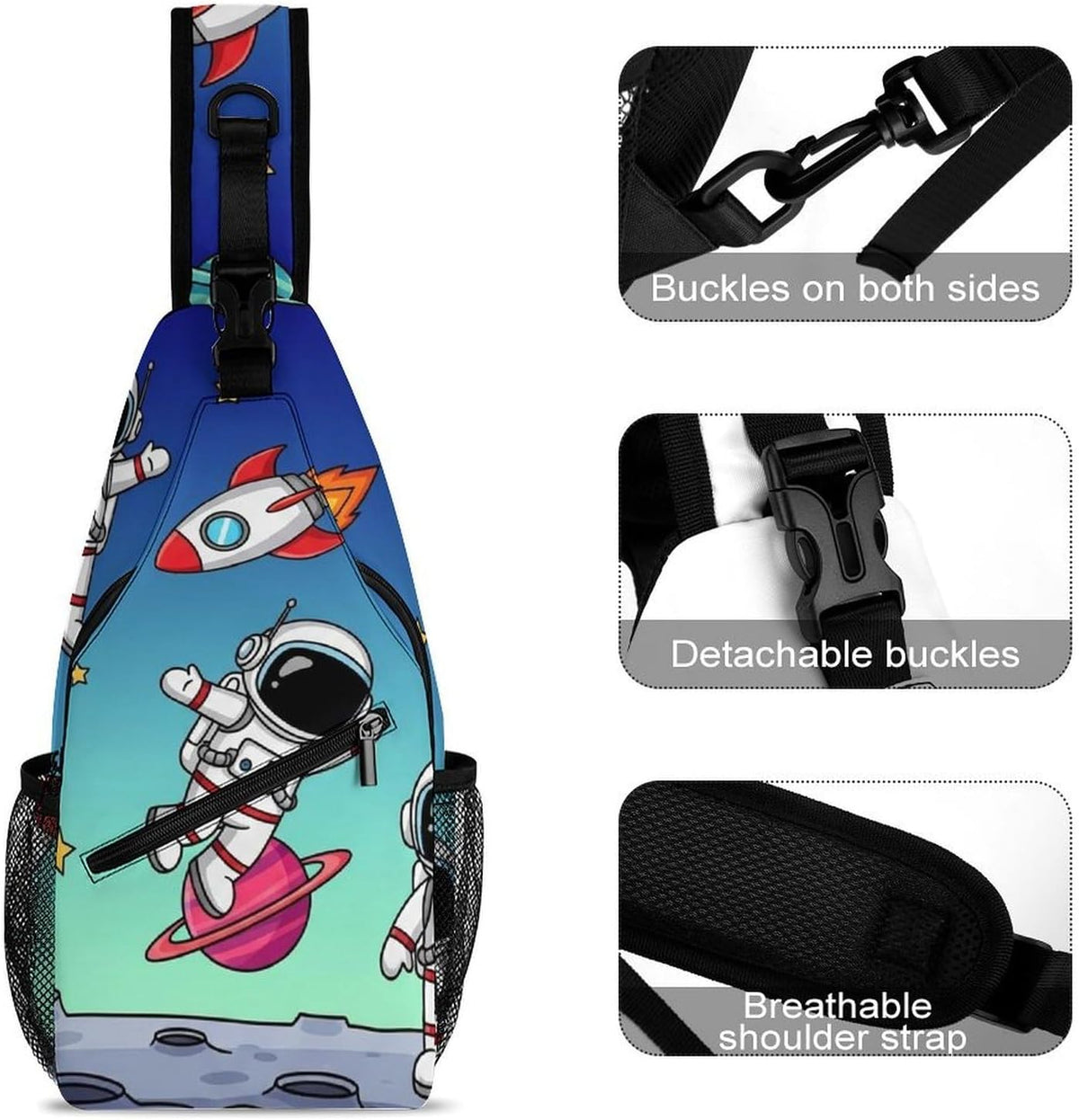 Men Women Sling Backpack Outdoor Sport Daypack Travel Bag, Multipurpose Anti-Theft Carry On Bag, Breathable Chest Sling Shoulder Backpacks Bags, Cute Aircraft Airplane