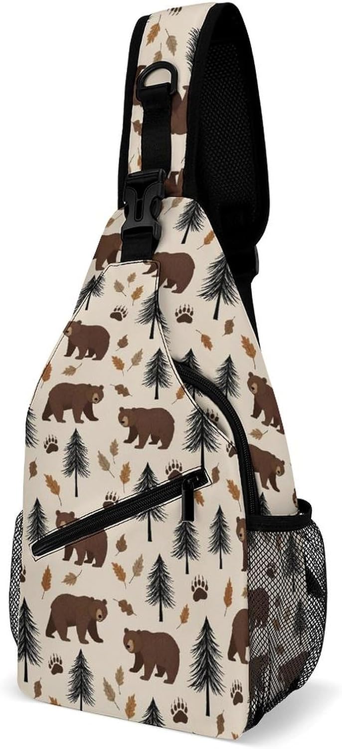 Men Women Sling Backpack Outdoor Sport Daypack Travel Bag, Multipurpose Anti-Theft Carry On Bag, Breathable Chest Sling Shoulder Backpacks Bags, Cute Aircraft Airplane