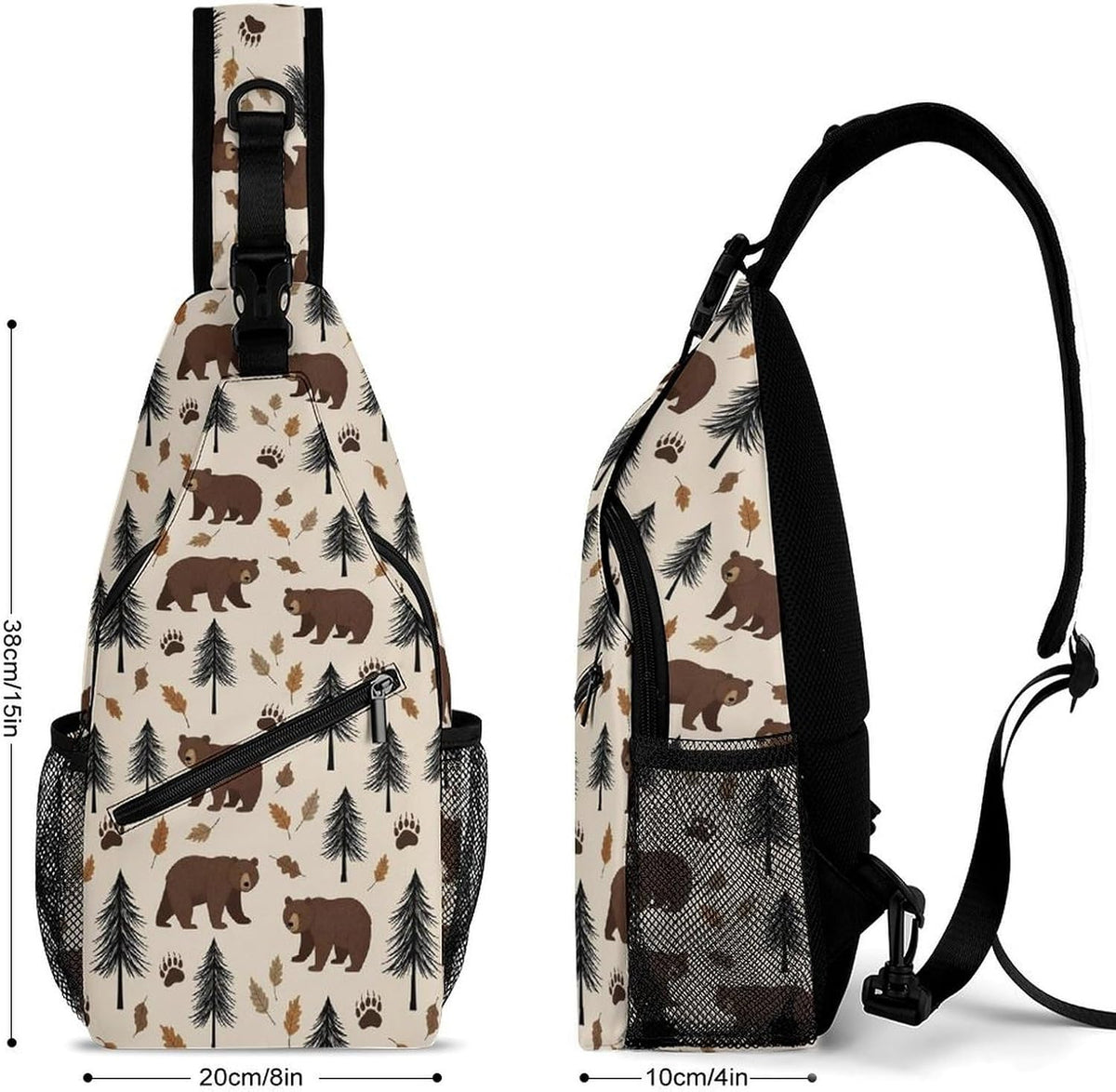 Men Women Sling Backpack Outdoor Sport Daypack Travel Bag, Multipurpose Anti-Theft Carry On Bag, Breathable Chest Sling Shoulder Backpacks Bags, Cute Aircraft Airplane