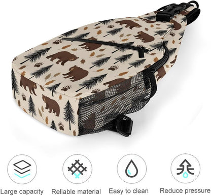 Men Women Sling Backpack Outdoor Sport Daypack Travel Bag, Multipurpose Anti-Theft Carry On Bag, Breathable Chest Sling Shoulder Backpacks Bags, Cute Aircraft Airplane