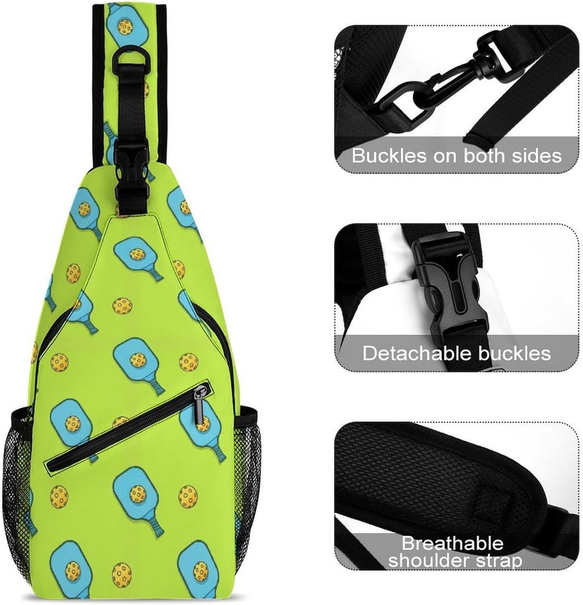 Men Women Sling Backpack Outdoor Sport Daypack Travel Bag, Multipurpose Anti-Theft Carry On Bag, Breathable Chest Sling Shoulder Backpacks Bags, Cute Aircraft Airplane