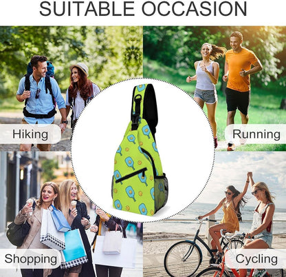 Men Women Sling Backpack Outdoor Sport Daypack Travel Bag, Multipurpose Anti-Theft Carry On Bag, Breathable Chest Sling Shoulder Backpacks Bags, Cute Aircraft Airplane
